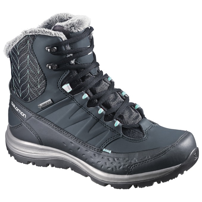 SALOMON KAÏNA MID GTX® Philippines - Men's Winter Boots - Navy | 381942-PFE